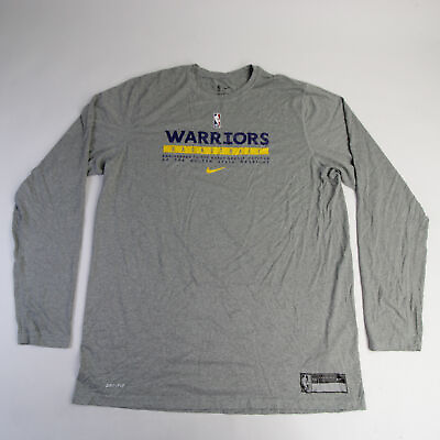 #ad Golden State Warriors Nike NBA Authentics Dri Fit Long Sleeve Shirt Men#x27;s New $14.40