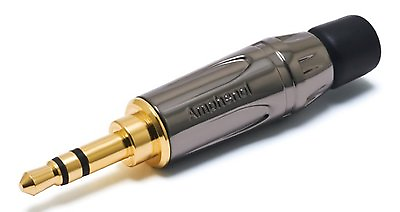 #ad Amphenol KS3PC AU 3.5mm Stereo Mini Plug Black Gold $9.85