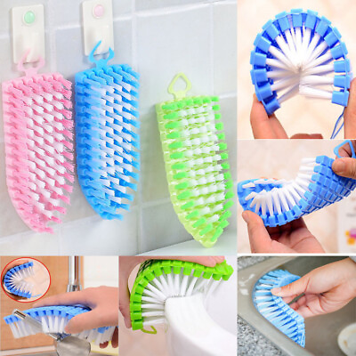 #ad 360° Flexible Portable Cleaning Brush Sink Bathroom Dish Bowl Home Kitchen Tools $2.75