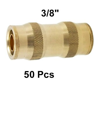 #ad Brass Push in Fitting Air Brake Union 3 8quot; Tube OD Pack of 50 $130.50