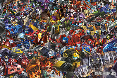 #ad TRANSFORMERS CHARACTER COLLAGE POSTER 24x36 241397 $11.95
