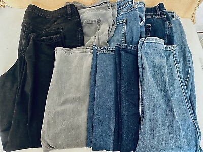 #ad Lot Of 5 Old Navy Size 18R Skinny Jeans Gray Black Dark Medium Wash Blue $19.99