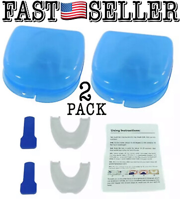 #ad 2x Stop Snoring Mouthpiece Apnea Aid MouthGuard Sleep Bruxism Snore Guard Grind $13.92