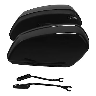 #ad Gloss Black Saddlebags Bags Fit For Harley Softail Low Rider ST FXLRST 2022 2024 $499.99