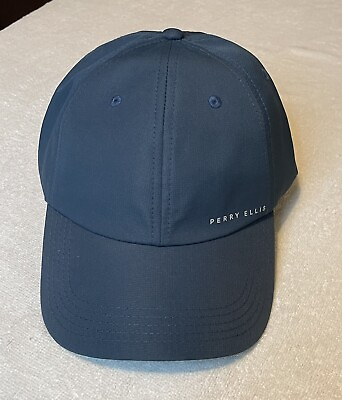 #ad NWOT Perry Ellis Mens OSFM Blue Hat Cap Strapback Adjustable $13.99