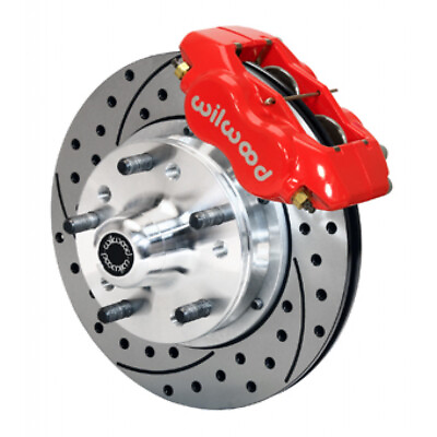#ad Wilwood Brake Kit Dynalite Forged Front 11.00in Drilled Red 79 87 GM G Body $1437.49