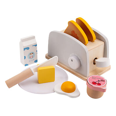 #ad Bread Set Fun Simulation Wooden Bread Maker for Kid Girls and Boys $37.99