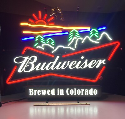 #ad 🔥 RARE New Brewed In Colorado Budweiser Bud Beer LED Sign Light Not Neon $295.00