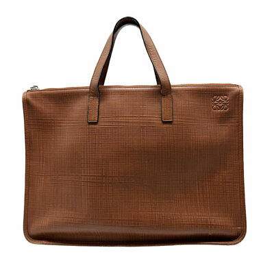 #ad LOEWE LOEWE Handbag Business Bag Anagram Leather Brown Silver Men s Use $409.51