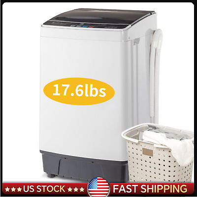 #ad Portable Washing Machine 17.6lb Capacity Full Automatic Compact Laundry Washer9s $168.54
