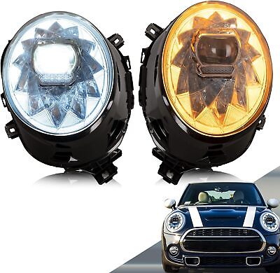 #ad VLAND Pair LED Headlights For 2014 2018 Mini Cooper F56 W Startup Animation DRL $349.99