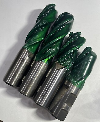 #ad End Mill Ruff Cut Round nose 2 Flute 3 Flute lot of 4 Milling machine tools 1quot; $99.90