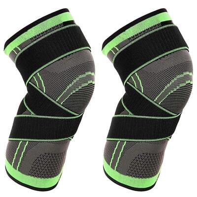 #ad 1pc Sport Knee Protector Pressurized Kneepad Elastic Knee Pads Support Sleeve Ba $8.99