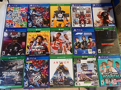 #ad Lot of 15 Factory Sealed Games For Sony PlayStation 4 and Xbox One ⚡SHIP ASAP⚡ $129.95
