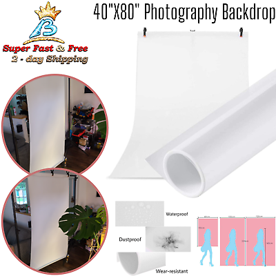 #ad Photography Backdrop Paper Matte Background Seamless PVC Vinyl White 40quot; x 80quot; $45.09