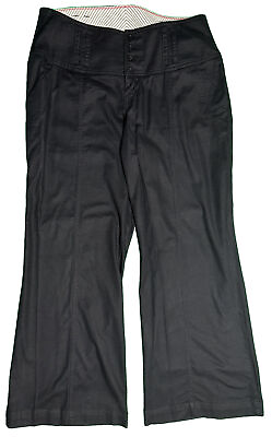 #ad Lane Bryant Size 18 Cotton Spandex High Waist Wide Leg Pants 37x32 $41.97