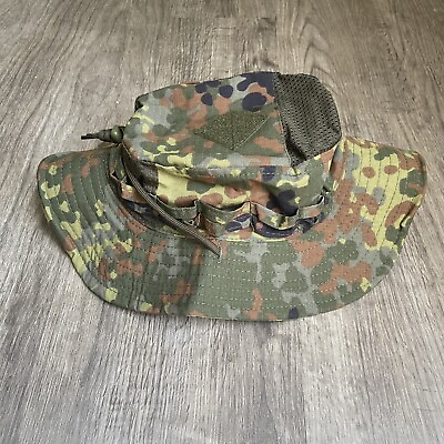 #ad Flecktarn German Military UX PRO Summer Tactical Vented Boonie Hat NIR Compliant $26.99