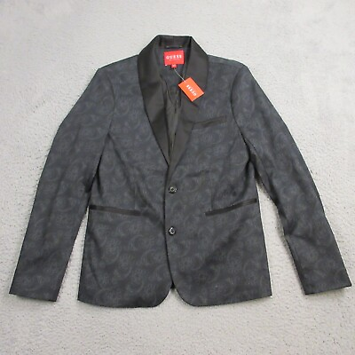 #ad Guess Mens Lennox Printed Blazer Suit Jacket size Small NEW $29.98