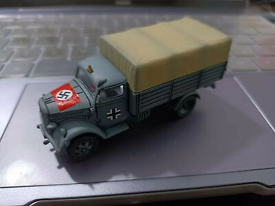 #ad 1 72 WWII German Army Opel Medical Truck Grey Vehicle Beige Shed Model New $38.88
