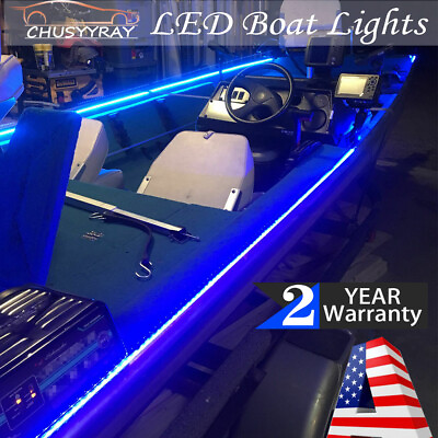 #ad 16.4ft UV Blue LED Strip Black Light Night Fishing Ultraviolet Boat 12v 8000K $14.99