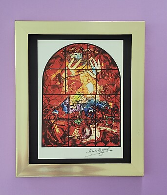 #ad Marc Chagall Jerusalem Windows Signed Mounted and Framed After the Gouache $99.00