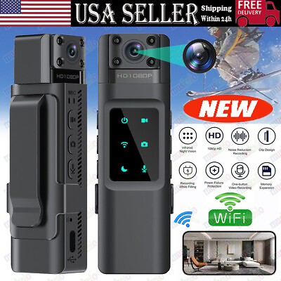 #ad Portable Wifi Camera 1080P HD Video Recorder Night Vision Police Body Camcorder $18.99