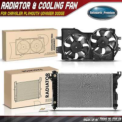 #ad Radiator amp;Cooling Fan Assembly for Chrysler Plymouth Voyager Dodge Caravan 96 00 $209.99