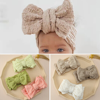 #ad Baby Big Bow Bowtie Headband Infant Newborn Girls Hair Band Headwear For kid√ C $4.98