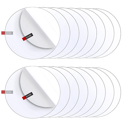 #ad Enoin 16pcs 3 Inch Round Clear Acrylic Plexiglass Sheet Disc Circle Plastic Shee $13.04