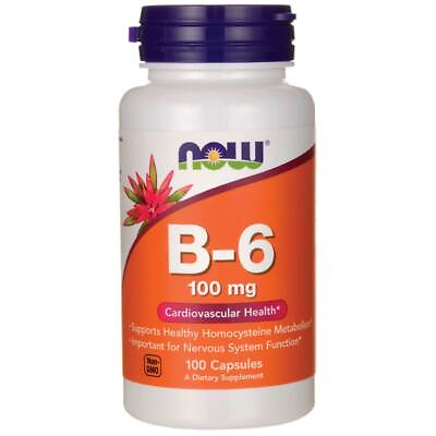 #ad NOW Foods B 6 100 mg 100 Caps $7.41