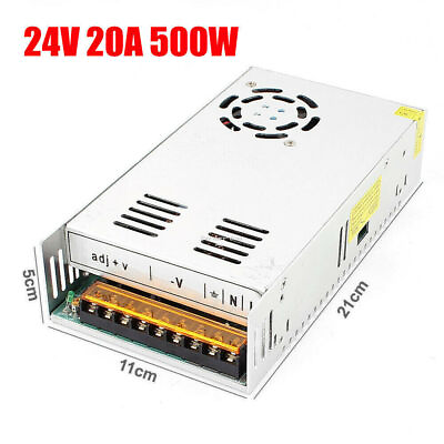 #ad DC 24V 20A Amp 500W AC 110V 220V Switch Power Supply LED Strip Light 24 V Volt $23.99