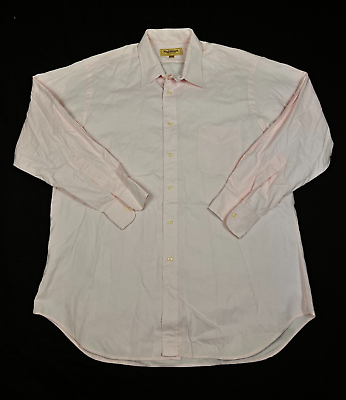 #ad Paul Stuart Dress shirt Pink Button Down Long Sleeve Men#x27;s 16.5 L $21.24