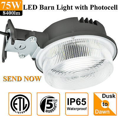 #ad LED Barn Light 75W Yard Lighting with Photocell IP65 for Outdoor Lights $156.00