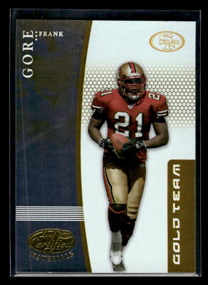 #ad 2007 Leaf Certified Materials #GT 3 Frank Gore 46 500 Gold Team San 49ers $2.99