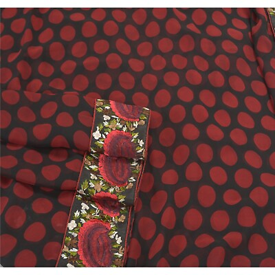#ad Sanskriti Vintage Dark Red Sarees Georgette Embroidered Premium Sari Fabric $37.23
