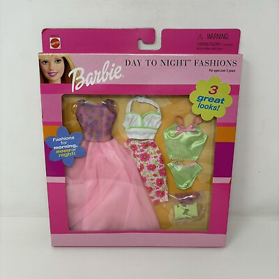 #ad NEW BARBIE Day to Night Fashions PJs daytime gown 68585 71 Mattel 2000 $29.98