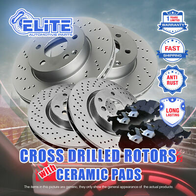 #ad FR Drilled Rotors amp; Ceramic Pads for 2005 Pontiac Montana SV6 FWD w Rear Disc $287.10