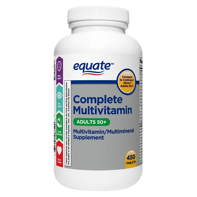 #ad Equate Complete Multivitamin Multimineral Supplement Tablets Adults 50 450 CT $12.70
