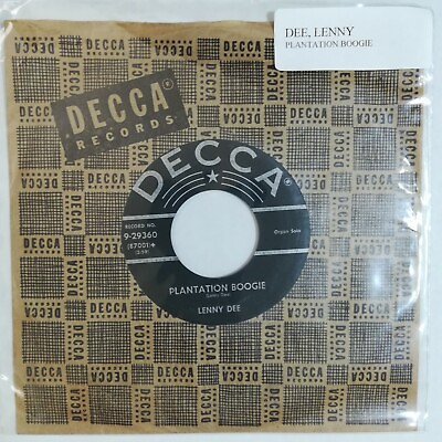 #ad LENNY DEE Plantation Boogie The Birth Of The Blues 1954 45 Decca 9 29360 $5.00