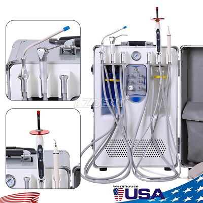 #ad Portable Mobile Dental Delivery Unit System Cart Suction Air Compressor 4Hole US $1055.12