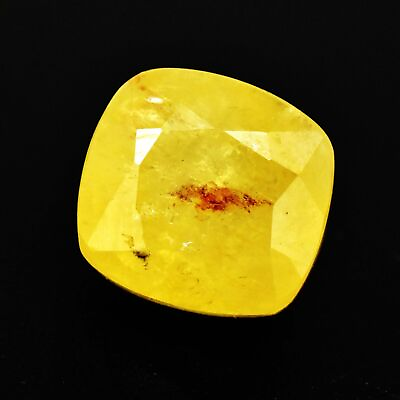 #ad 5.39 Ct Natural Ceylon Yellow Sapphire Cushion Shape GTL Certified Gemstone $97.49