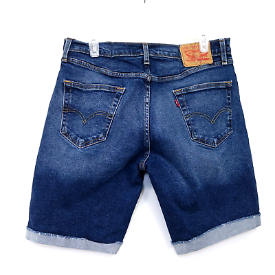Levi#x27;s Mens 511 Dark Blue Cut Off Slim Fit Skate Summer Denim Shorts Sz 34 x 11quot; $25.99