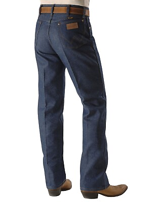 #ad #ad Wrangler Men#x27;s 13MWZ Dark Wash High Rise Rigid Cowboy Cut Straight Jeans Indigo $32.94
