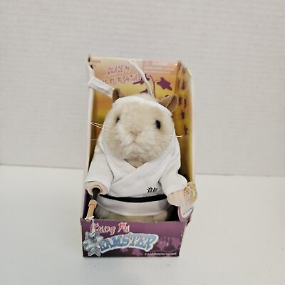 #ad Kung Fu Hamster Gemmy 2001 White W Club Moving Action Toy in Box TESTED working $23.99