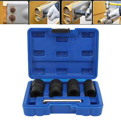 #ad Hot Car 5pcs Nut Bolt Remover Set 1 2in Drive Impact Extractor Tool 17mm 19mm $39.07