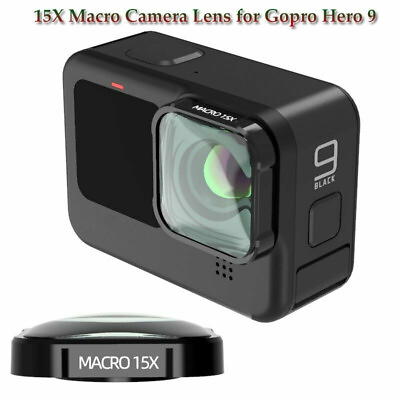 #ad 15X Macro Close Up Optical Glass Camera Lens Filter Vlog for Gopro Hero 9 11 $15.74