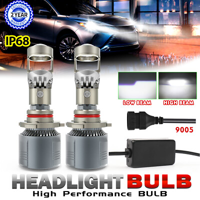 #ad CANBUS 9005 HB3 LENS LED Headlights Bulbs Kit White 40000LM High Low Beam 2CPS $32.99