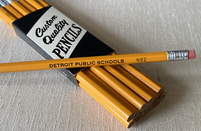 #ad Detroit Public Schools Pencils New One Dozen Number 2 Quality Writing Pencils US $18.99