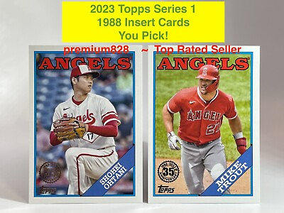 2023 Topps Series 1 Baseball 1988 INSERT CARDS Finish Set YOU PICK Free Shipping $1.79