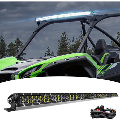 #ad 42quot; Dual Row LED Light Bar Driving Offroad UTV Wire For Kawasaki Teryx KRX 1000 $89.99